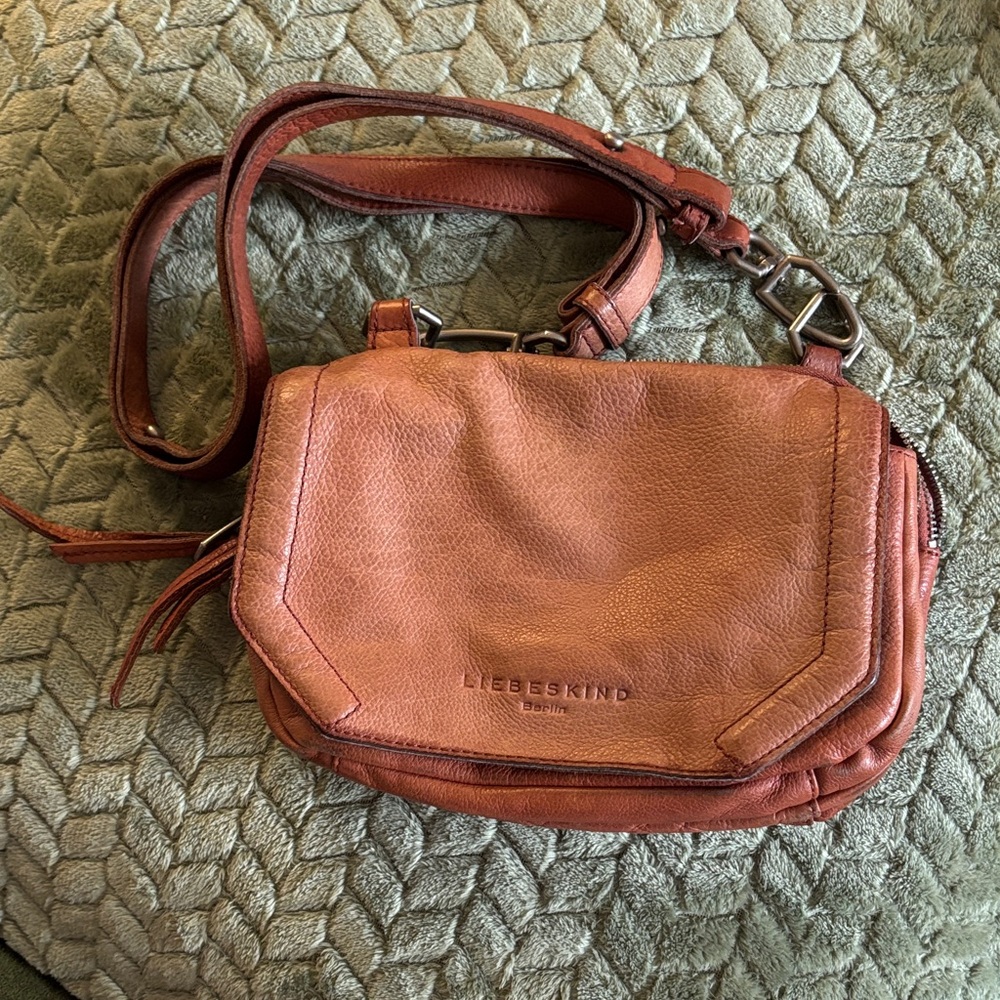 Liebeskind Burnt Orange Leather Crossbody Bag